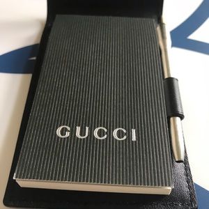 Gucci notepad with pen (black ink)